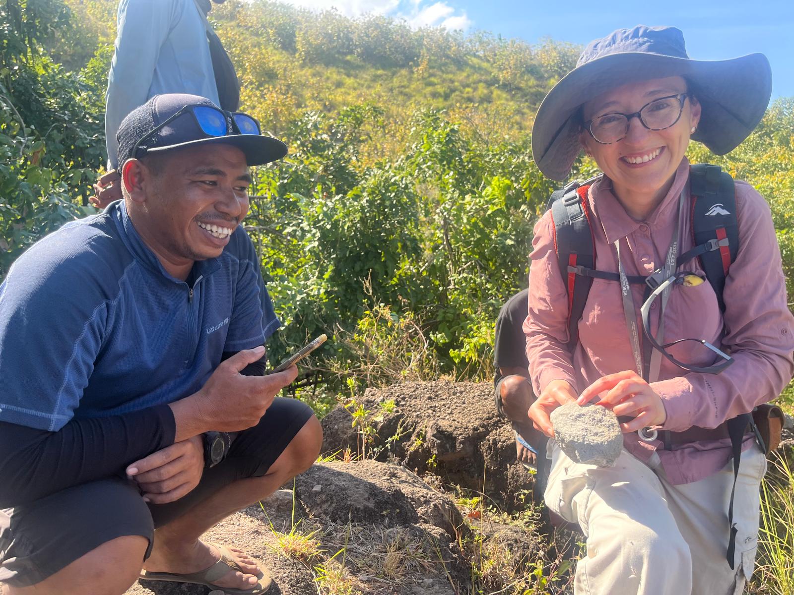 Professor Ubide with another researcher