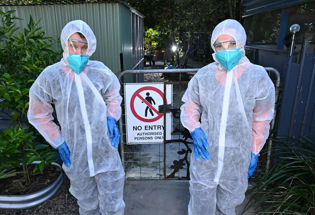 Hazmat covered carers