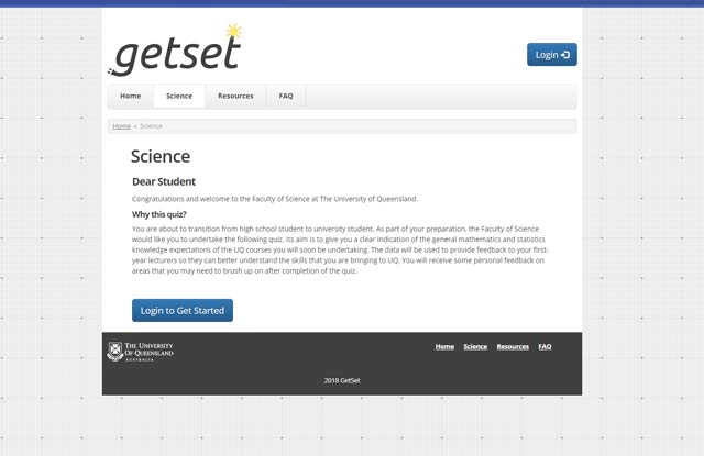 Getset quiz website