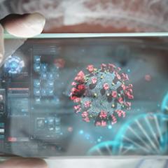 Virus on screen