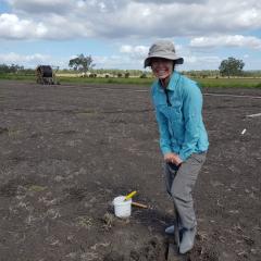 Dr Chelsea Janke in the field