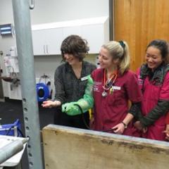Paula Parker with students