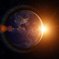 Earth and sun